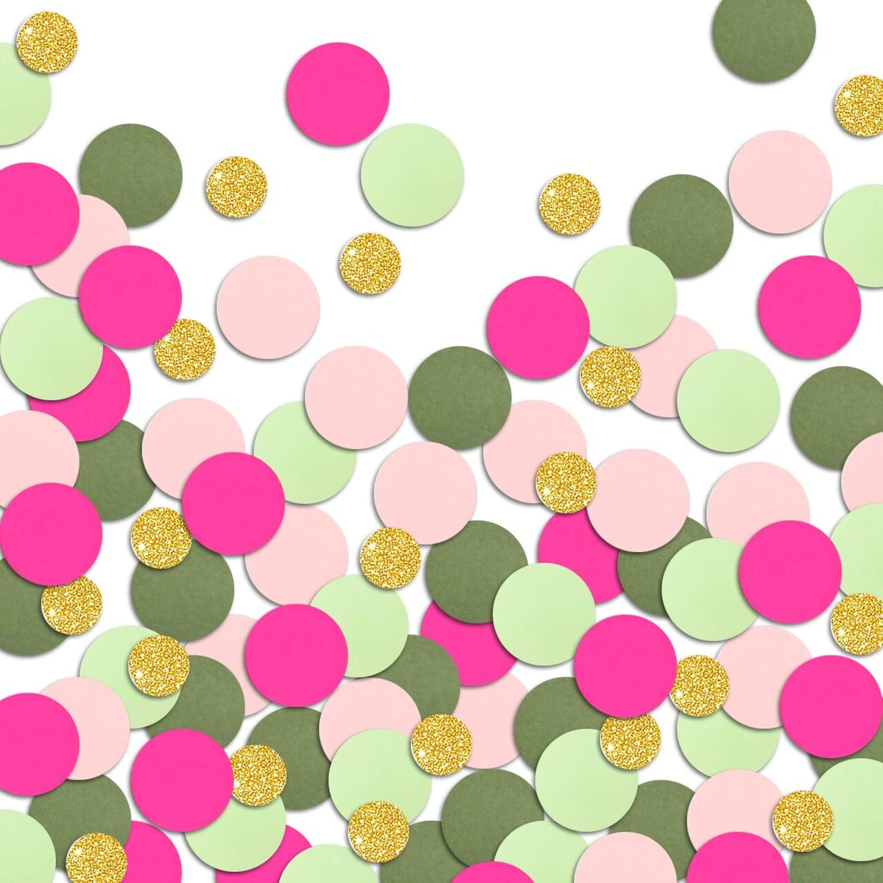 100PCS Pink Glitter Confetti – Table Scatter for Birthday, Bridal & Baby Shower